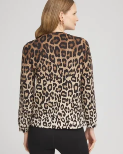 Cheap Zenergy® Scuba Leopard Print Top Tops