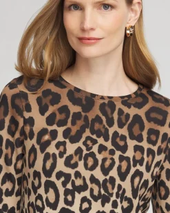 Cheap Zenergy® Scuba Leopard Print Top Tops