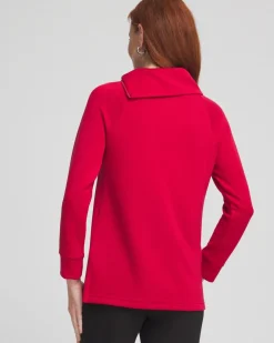 New Zenergy® Scuba Zip Neck Tunic Tops | Activewear