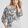 Flash Sale Zenergy® Soft Essentials Floral 3/4 Sleeve Top Tops