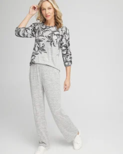 Flash Sale Zenergy® Soft Essentials Floral 3/4 Sleeve Top Tops