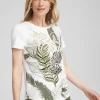 New Zenergy® UPF Embroidered Leaves Tee Tops