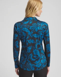 Online Zenergy® UPF Floral Mesh Inset Top Tops