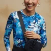 Outlet Zenergy® UPF Floral Sun Tee Tops
