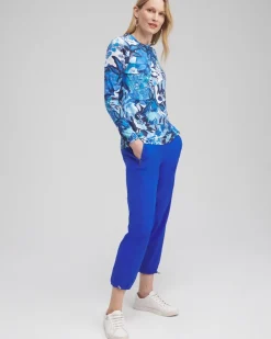 Outlet Zenergy® UPF Floral Sun Tee Tops