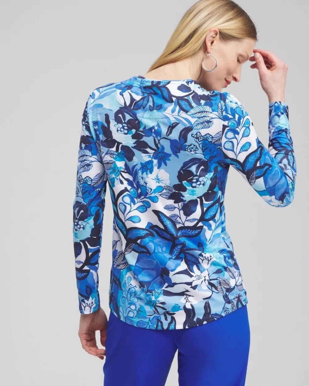 Outlet Zenergy® UPF Floral Sun Tee Tops