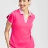 Best Sale Zenergy® UPF Knit Cutout Tee Tops