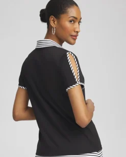 Best Sale Zenergy® UPF Knit Cutout Tee Tops