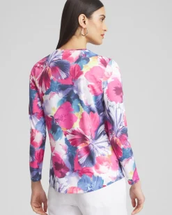 Best Sale Zenergy® UPF Knit Floral Tee Tops