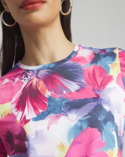 Best Sale Zenergy® UPF Knit Floral Tee Tops