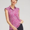 Sale Zenergy® UPF Knit Ruffle Polo Tops