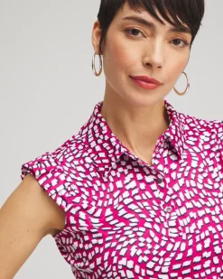 Sale Zenergy® UPF Knit Ruffle Polo Tops