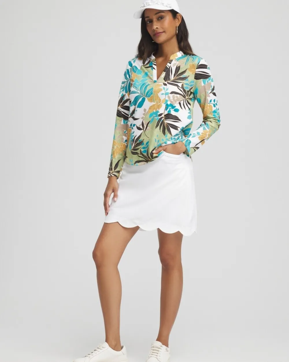 Cheap Zenergy® UPF Leaves Long Sleeve Top Tops