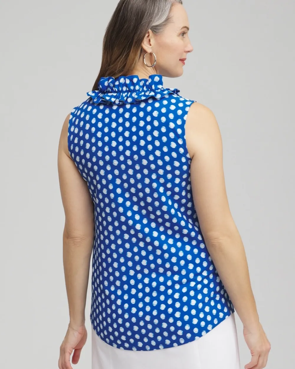 Best Zenergy® UPF Neema Dot Ruffle Tank Tops