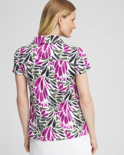 Store Zenergy® UPF Ruffle Front Polo Tops