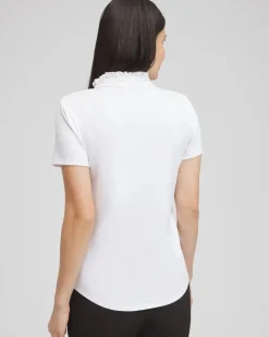 Best Sale Zenergy® UPF Ruffle Neck Polo Tops