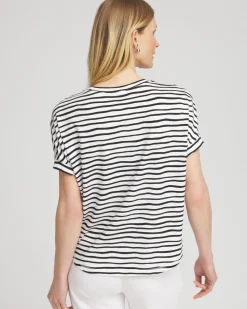 Clearance Zenergy® UPF Short Sleeve Stripe Tee Tops