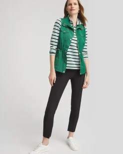New Zenergy® UPF Striped Mock Neck Golf Top Tops