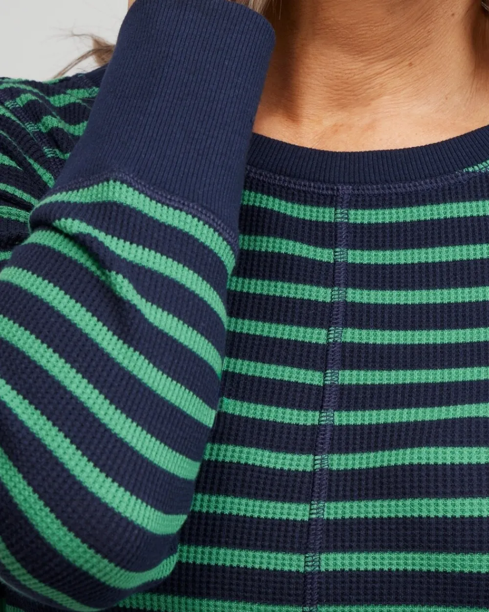 Clearance Zenergy® Waffle Knit Stripe Top Tops
